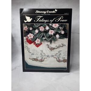 1993 Stoney Creek Cross Stitch Pattern Tidings of Peace Christmas Tree Skirt